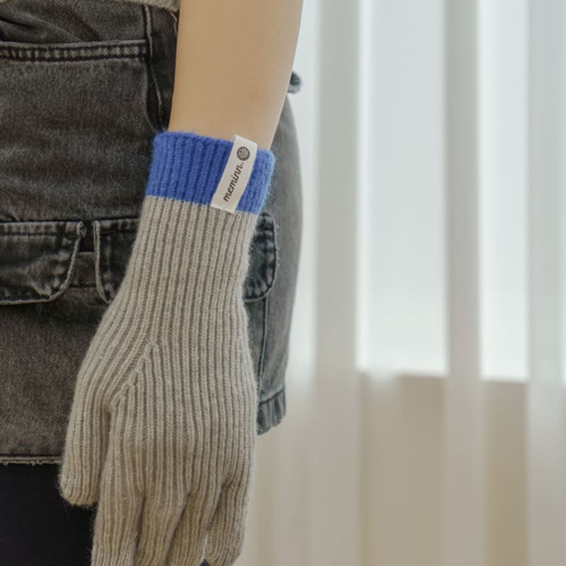 Meminn двухцветные перчатки-стич с сенсорными пальцами 3 цвета