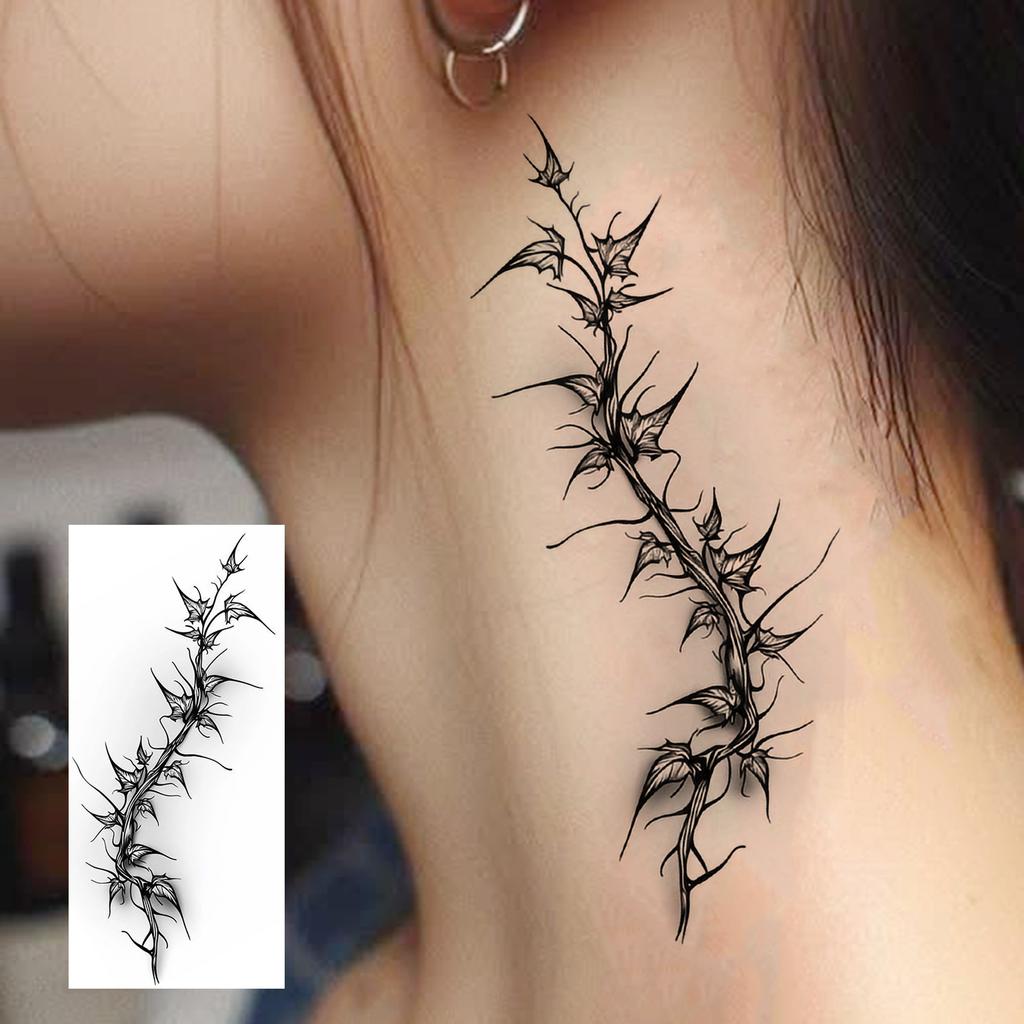 1 Sheet Rose Butterfly Phoenix Temporary Tattoo For Adult Hand Waist, Fake Tatoo Sticker Waterproof Long Lasting Realistic Tatoo
