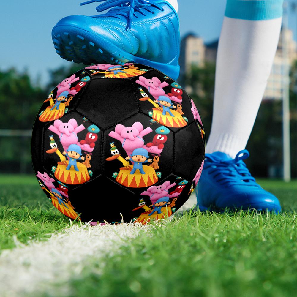 Pocoyo Theme Size 5 Soccer Ball, Suitable for Both Indoor and Outdoor Matches, a Gift Suitable for Everyone.