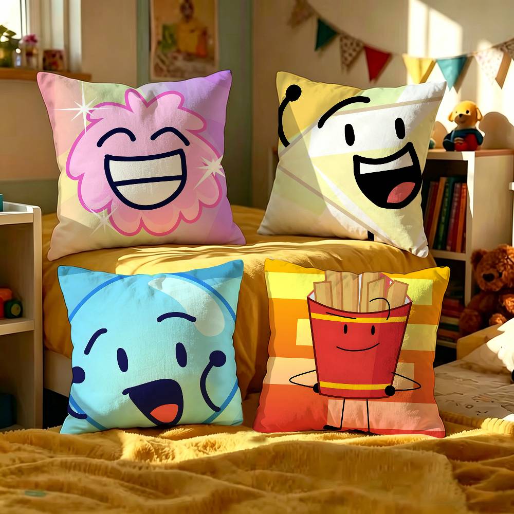 Мультяшные забавные аниме иконки BFDI наволочка чехол для диванной подушки украшение для домашней комнаты детский подарок