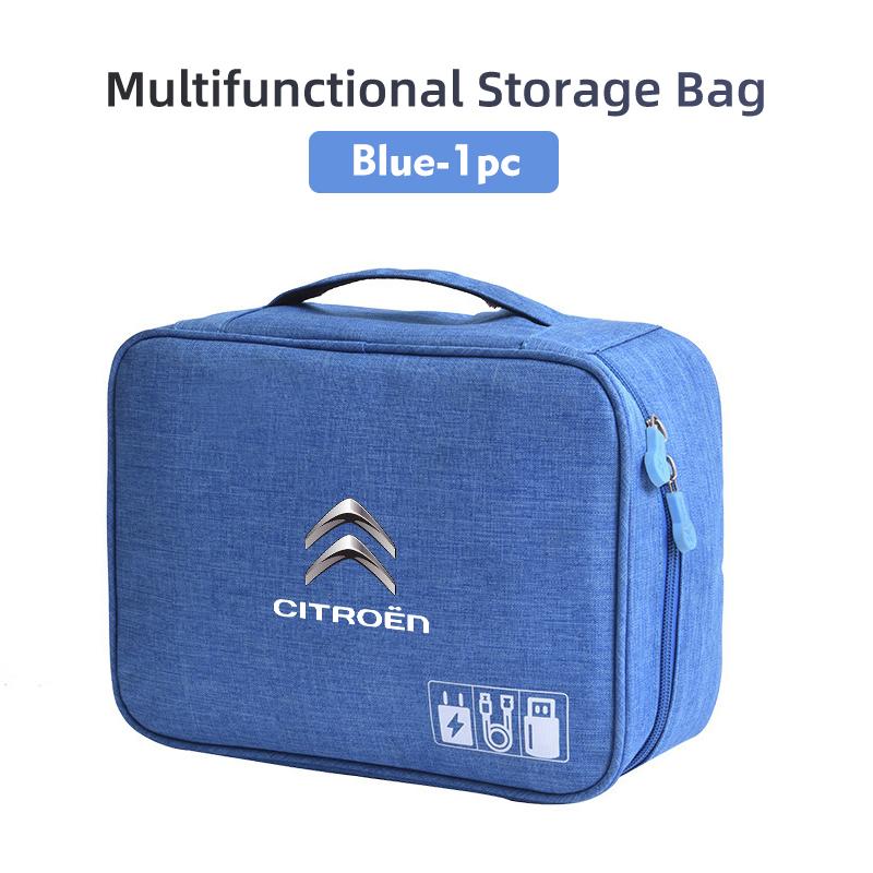 Car Digital Bag Data Cable Handbag Storage Bag Accessories For Citroen C5 C1 C2 C6 C4L DS3 DS4 DS5 C-Elysee Grand Berlingo WQ7