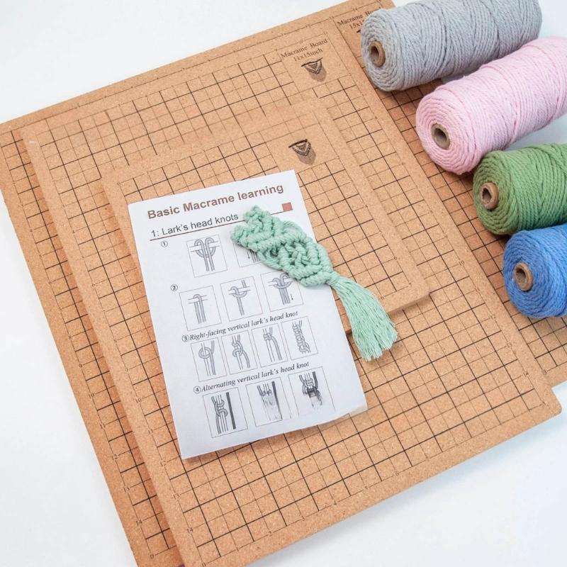 Crafting Grid Board with Instruction Lightweight Project Pad for String Projects Reusable and Handy Braiding Board
