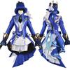 Genshin Impact Focalors Cosplay Costume Fontaine God Of Justice Blue Uniform Outfit Vision Hat Hydro Game Girls Women Role Play