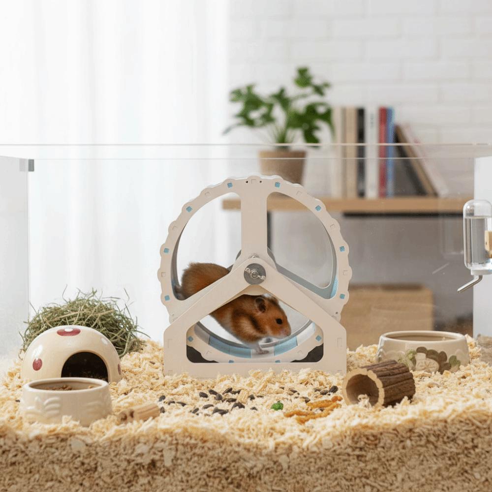 Animal Plastic Hamster Running Wheel Silent Stable Base Rodent Running Wheel 21cm Colorful Exercise Wheel for Small Animals