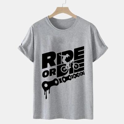 Мужская футболка с принтом Ride or Die, топы, летние мужские повседневные футболки, мотоциклетная мода, уличная одежда, футболка, женская футболка, одежда