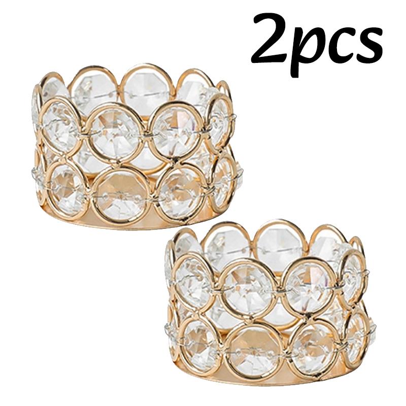 1/2 шт. Хрустальные подсвечники для чайных свечей Стеклянный настольный подсвечник Украшение для дома Стол Спальня Свадебная вечеринка Декор Креативные подарки