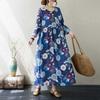Extra Wide Mid-length Dress Round Neck Middle-aged and Elderly Mom Dresses Female