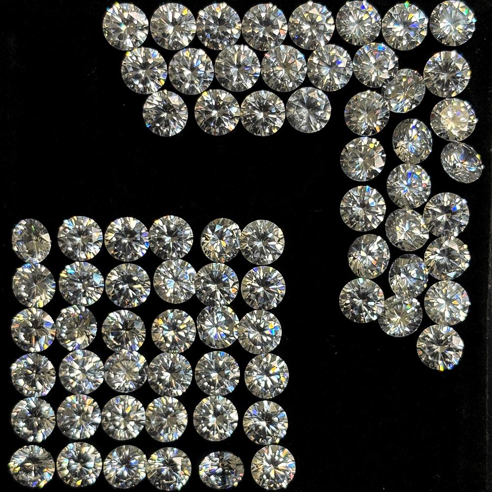 20 Pcs 5x5 mm Round Cut Lot Natural White Sapphire Jewelry Making Gems
