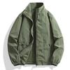 Large Size New Hoodless Stand-up Collar Jacket Men's Spring and Autumn Tide Brand Outdoor Casual Jacket