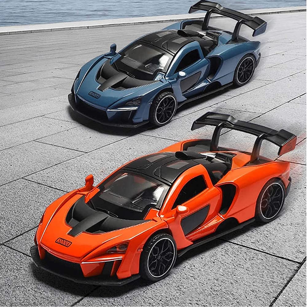 1:32 масштаба McLaren Senna, литая под давлением модель автомобиля, игрушечный автомобиль с функцией отката и звуковым светом для детей, мальчиков и девочек, коллекция для взрослых
