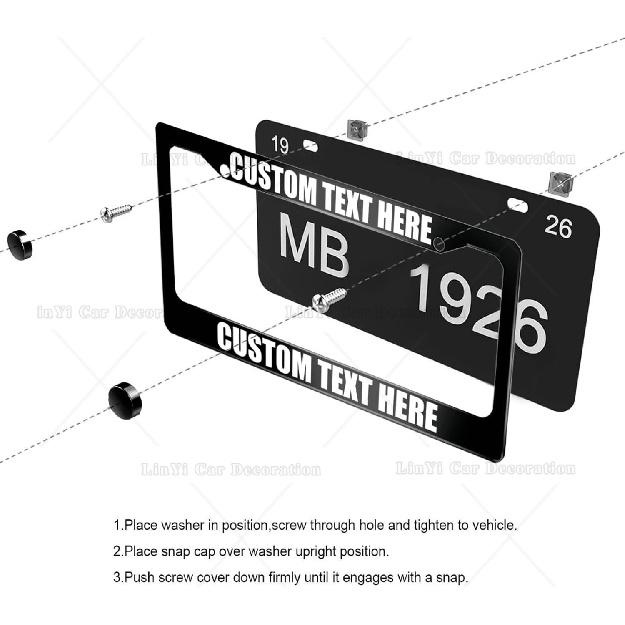 Custom License Plate Frame Add Your Text Image Logo Personalized License Plate Frame Custom License Plate Frames for Cars License Plate Covers Frames