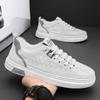 Comfortable Fashion Men's Shoes Summer Breathable Sports Small White Plate Shoes Men's White Shoes Casual White Leather Shoes Match Shoes
