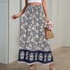 Women Maxi Skirt High Waist A-Line Style Floral Print Long Skirt Loose Fit Design Summer Skirt Work Leisure Daily Wear