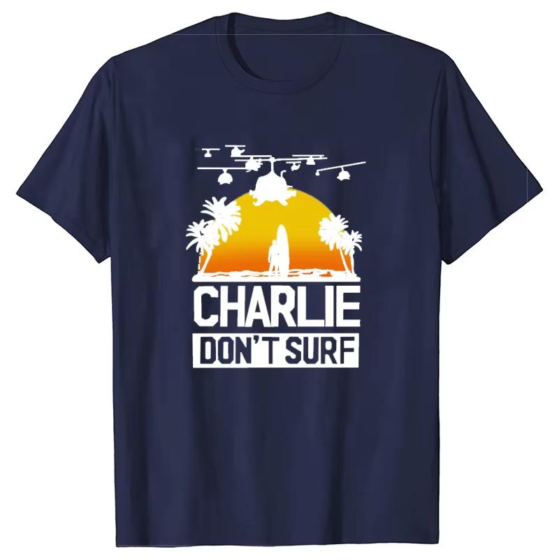 Charlie Not Surfing Tshirt Unisexs Modern Revelation Movie Pattern Printed Tshirt Fashion Versatile Pure Cotton Tshirt