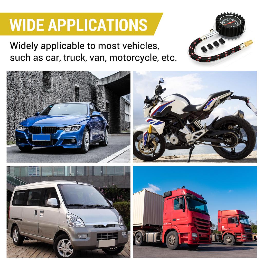 0 ~ 100PSI Манометр для автомобильных шин Измеритель давления в шинах Манометр для шин Давление в шинах