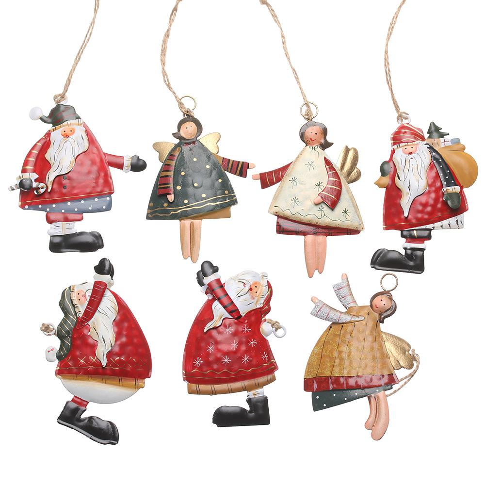 Drop Ornaments Festival Supply Christmas Decorations Santa Claus Cartoon Angel Hanging Pendants