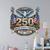 США 250-летие Настенная наклейка Празднование Дня независимости Декаль Клейкое украшение для дома, офиса, вечеринки, витрины