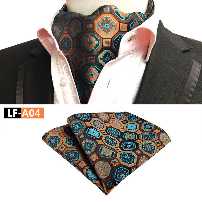 Men's Polyester Retro Tie, Scarf, and Pocket Square Set