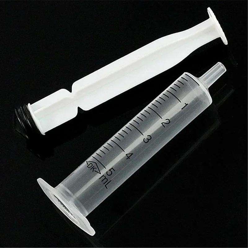 10Pcs Disposable Plastic Injector Syringe for Lab Nutrient Measuring Small Pet Food Feeder Feeding(Without needle) 5ml