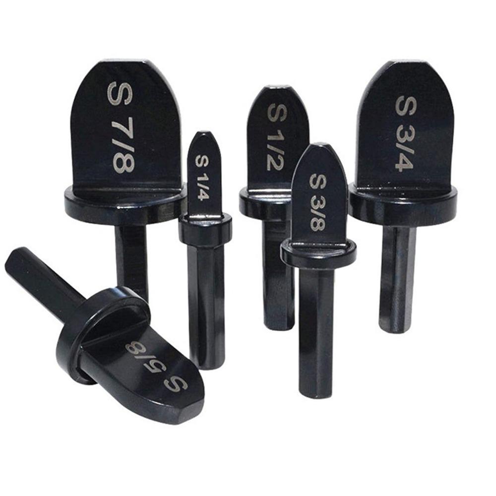 6pcs 6 Piece Set Pipe Swaging Tool Triangle Shank Swaging Drill Bit Set For Air Conditioner
