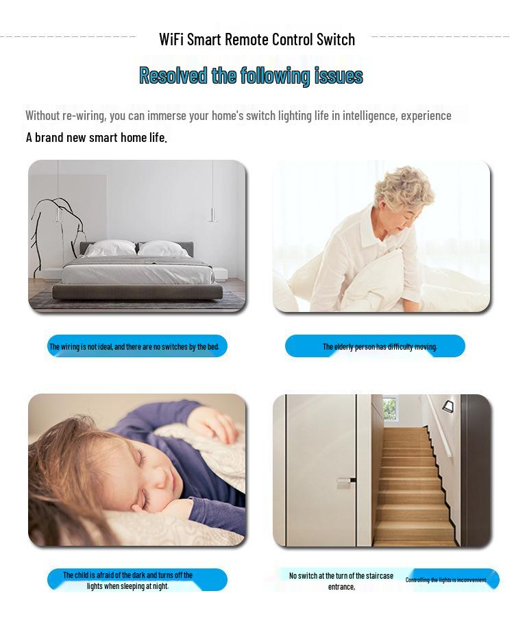 Graffiti Smart Wireless WiFi/ZigBee Remote Control Switch – Battery-Free, Mobile App Timer, Easy Installation.
