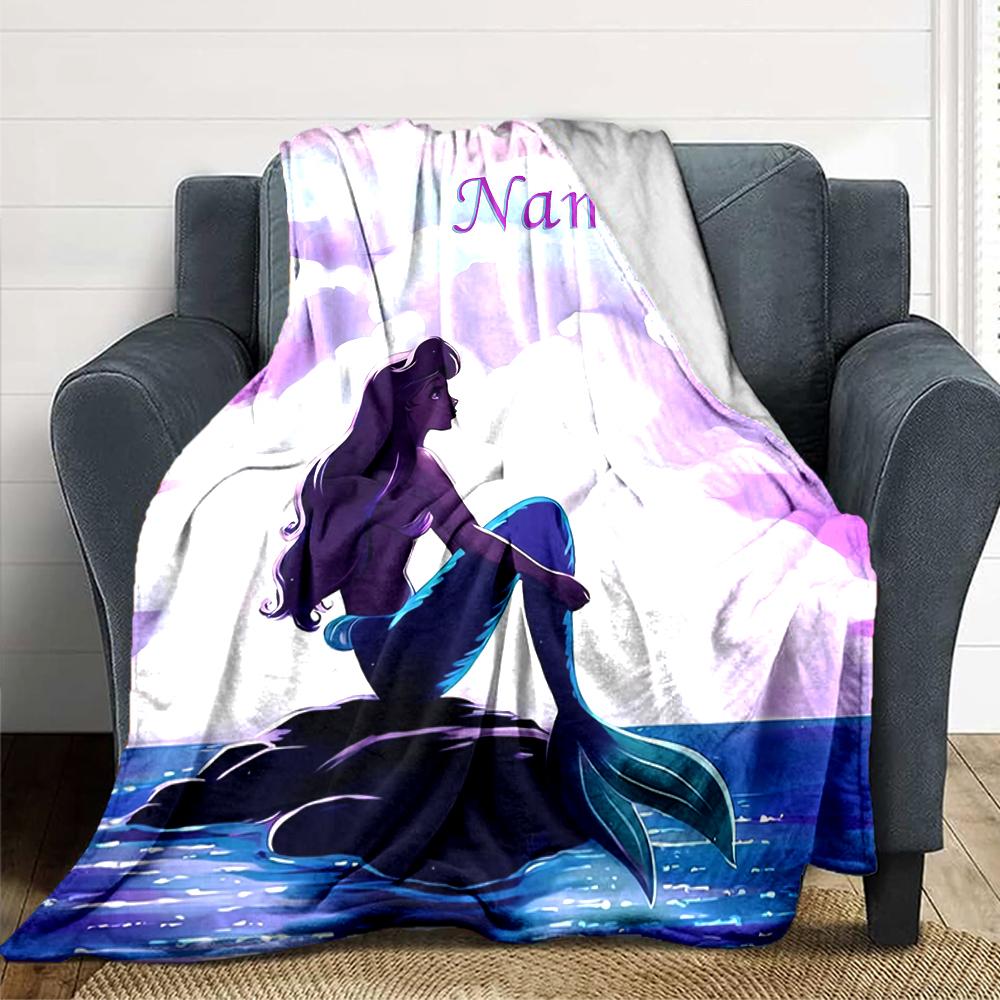 Custom Name Sea Adventure blanket for Couch & Bed, Plush Cozy Fuzzy Blanket Super Soft & Warm Blankets for Fall and Winter. 0908176
