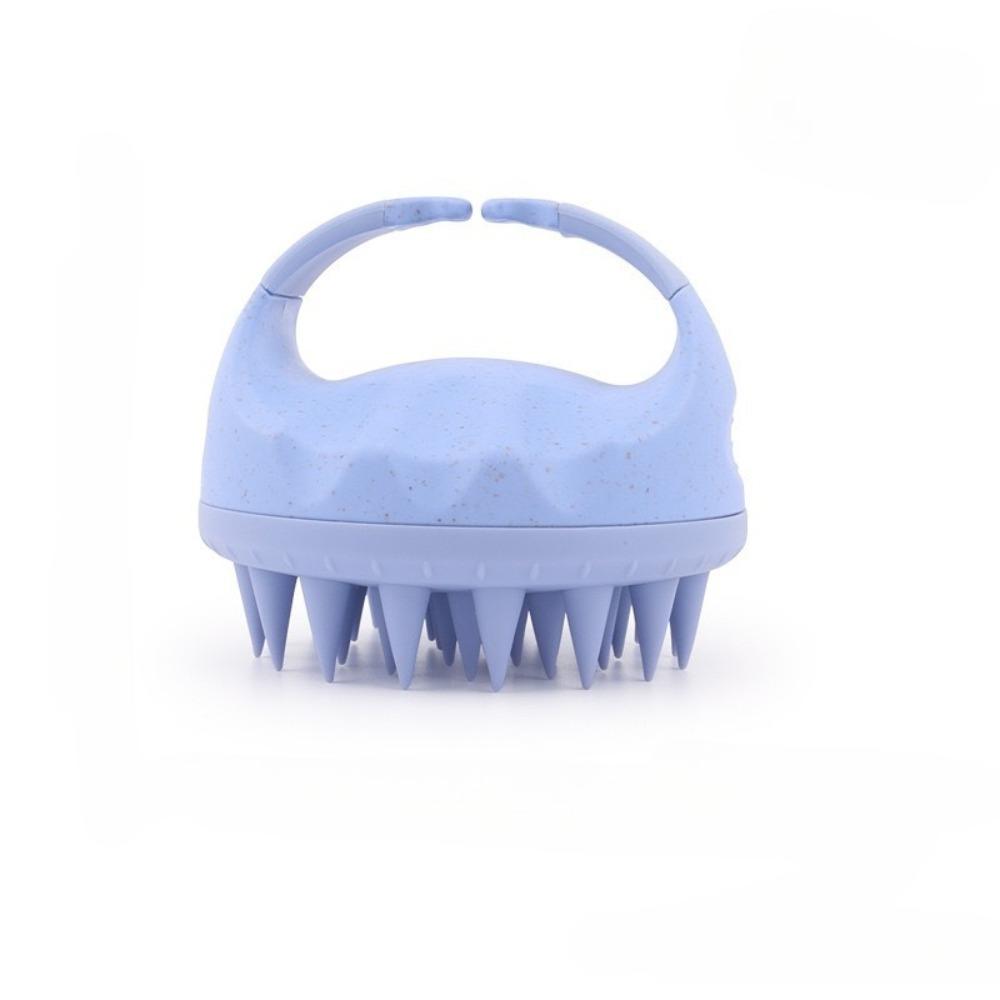 Beige Silicone Scalp Exfoliator, Shampoo Brush & Hair Scalp Massager for Dandruff Removal & Scalp Care