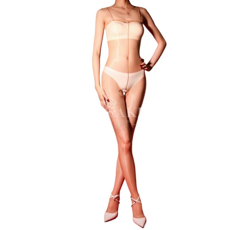 Сексуальные блестящие чулки-боди с подвязками Aurora Temptation Lingerie Цельный без ластовицы Секс Sm Игровые игрушки Для пары Ootd