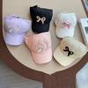Wide Childrens Summer Brim Hat Bow Embroidery Sun Protection Cap Breathable