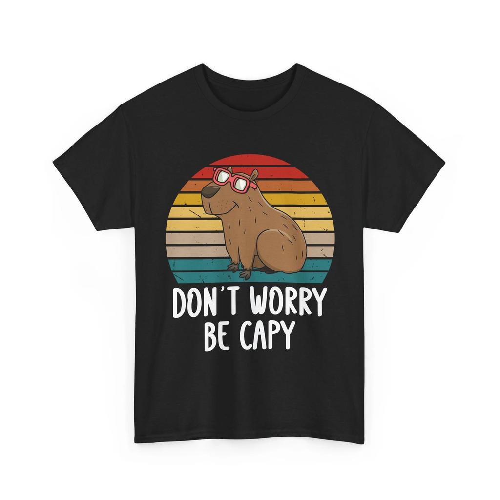 Capybara Shirt, Don't Worry Be Capy Sunglasses Capybara Rodents Funny Shirt