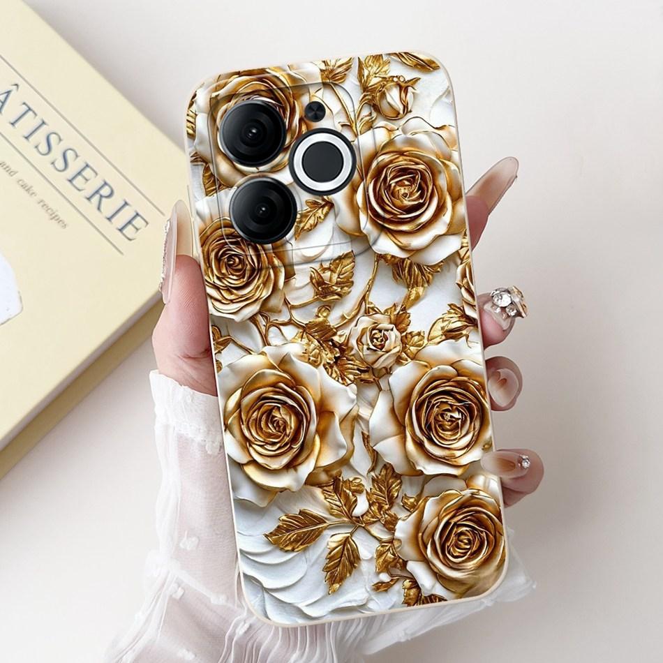 For Itel A80 Beautiful Bow Rose Painting Phone Case For Itel A80 A671L A671LC Shockproof Soft Silicone Cases