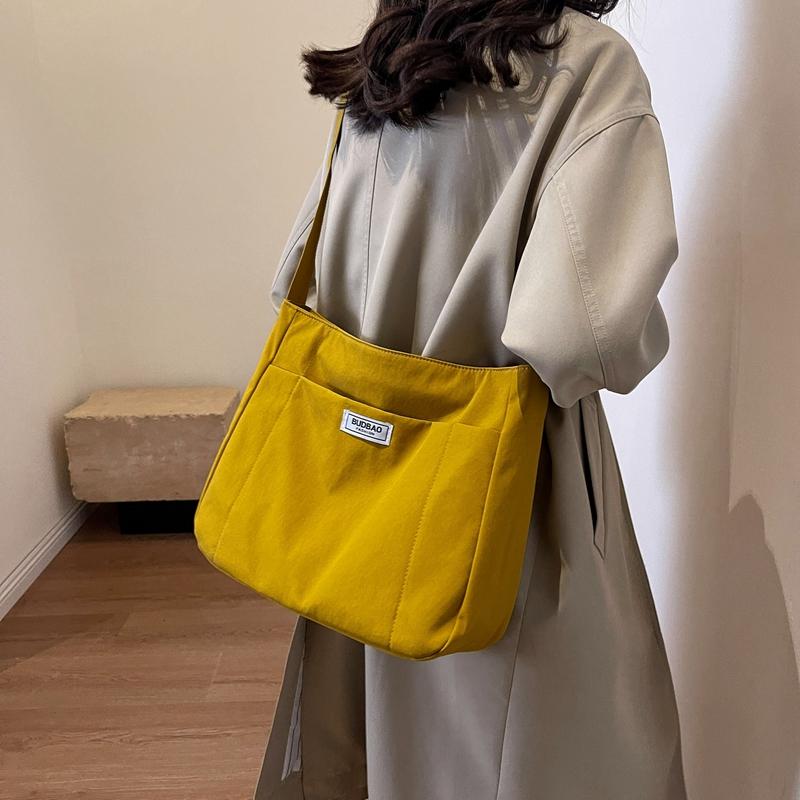 Сумка через плечо большой емкости, женская однотонная большая сумка, сумка через плечо для студентов