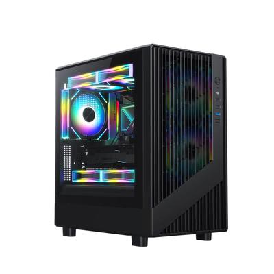 Корпус для игрового ПК для киберспорта с прозрачной боковой панелью и поддержкой водяного охлаждения