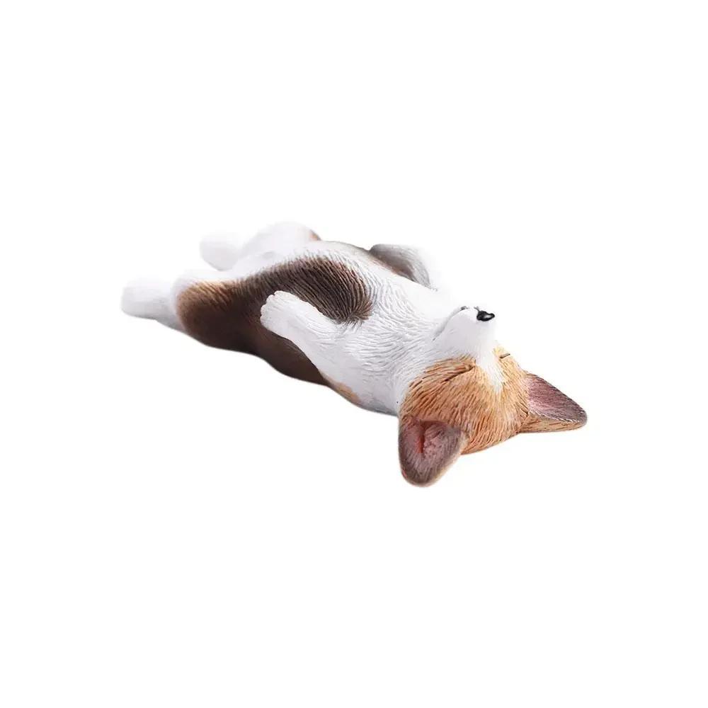 Милые миниатюрные фигурки собаки-симулятора, мини-животное, модель из смолы корги, украшение для автомобиля, для аксессуаров для домашнего декора, детский подарок