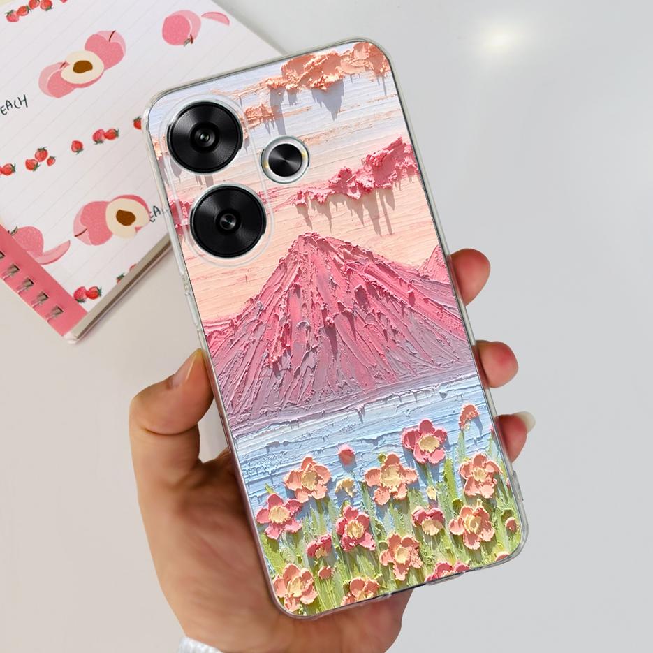For Xiaomi Poco F6 Case Redmi Turbo3 New Fashion Painted Cover Soft Slim Phone Cases For Xiaomi Redmi Turbo 3 Poco F6 F 6 Bumper