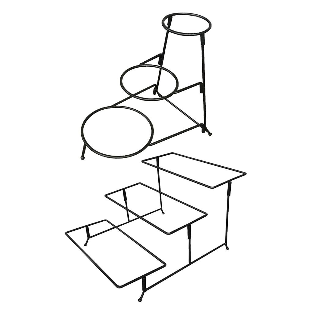 Подставка для тарелок, подставка для сервировочных подносов, 3-слойный органайзер, держатель для тарелок, металлическая подставка для десертного подноса, фруктовая тарелка