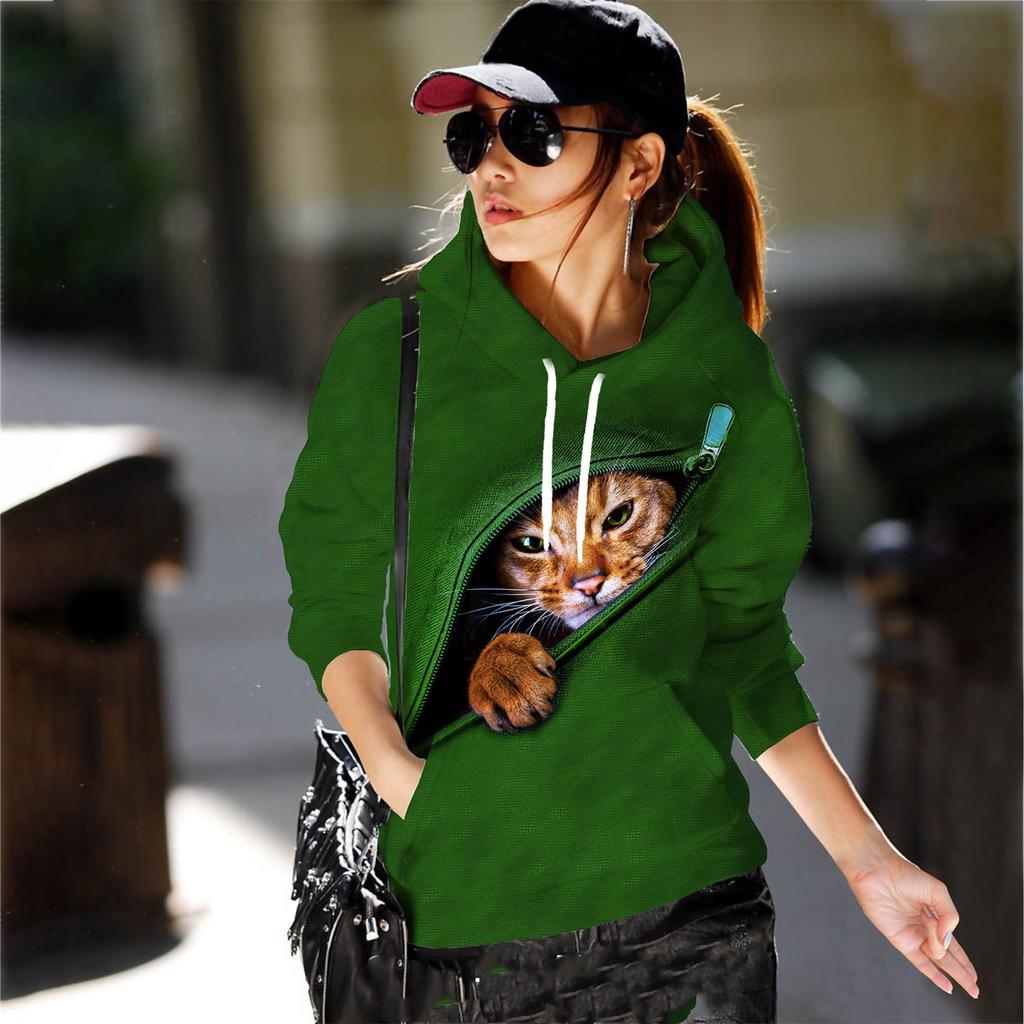 Осень Новые животные Кошка 3D Принт Толстовки Мужчины Женщины Мода Повседневные Толстовки Большие Толстовки Пуловеры Спортивные Костюмы Одежда