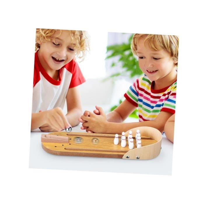 Jeux de table - Mini Bowling - Bois massif - Pour enfants - Intérieur