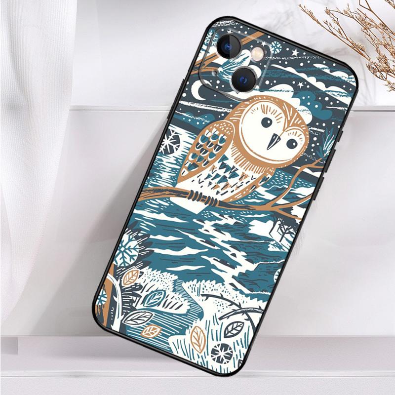 Cute Owl Cartoon Case For iPhone 14 13 12 11 16 15 Pro Max Mini Cover X XR XS 8 7 14 16 15 Plus Accessories