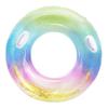 Поплавок для взрослых и детей Ninonly поплавок с ручкой для игр в воде блестящий летний отпуск плавание диаметр 100 см O-типа (Радужный узор)