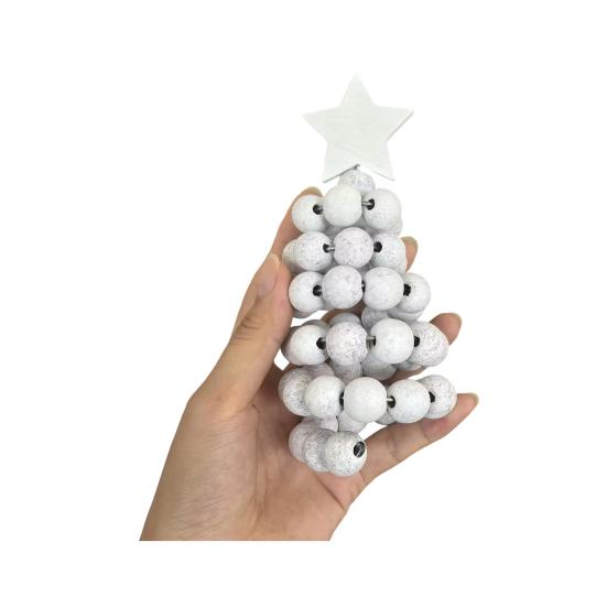 Скандинавское деревянное спиральное рождественское украшение, деревенская бусина, бохо рождественская фигурка елки для дома, офиса, фермерского дома, центральный элемент