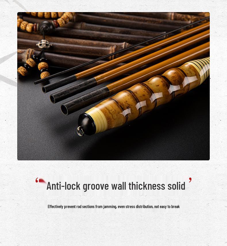 Супержесткий и тонкий бамбуковый удилище для ловли карася - Тайваньская ручная удочка Luohan 37, 28, 19 тонов