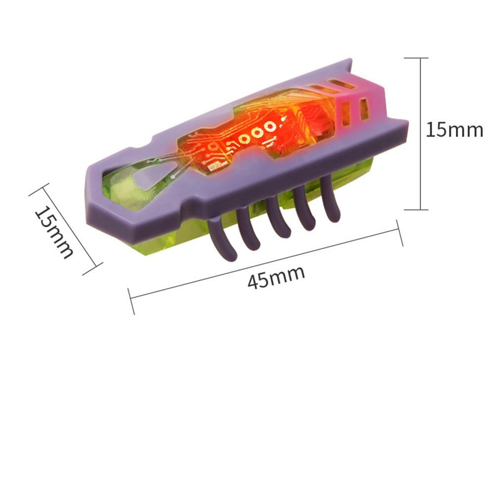 Игрушки для домашних животных, интерактивная мини-электрическая светящаяся игрушка-жук, игрушка для кошек, побег из препятствий, автоматическая флип-игрушка, вибрационный жук на батарейках