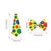 Circus Tie and Bow Set Costume Accessories Neck Dot Pattern Bowtie Necktie for Cosplay