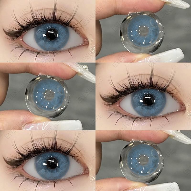 Eyeshare 1 пара голубых зрачков для больших натуральных карих глаз 14,5 мм зеленые контактные линзы