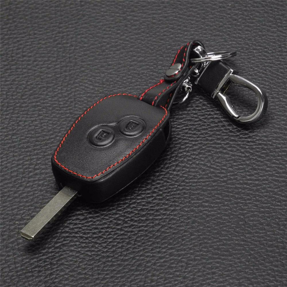 Jingyuqin пульт дистанционного управления 2 кнопки кожаный автомобильный ключ сумка держатель чехол для Renault Clio Dacia Logan Sandero Megane Modus Espace Kangoo