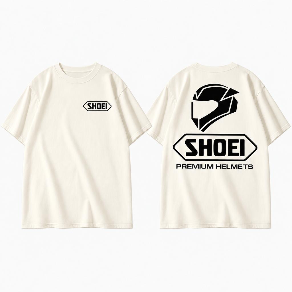 Unisexs Unisexs Crew Neck Tshirt Shoei Premium Helmets Racing Logo Short Sleeve Vintage Motorcycle Streetwear Casual Tee