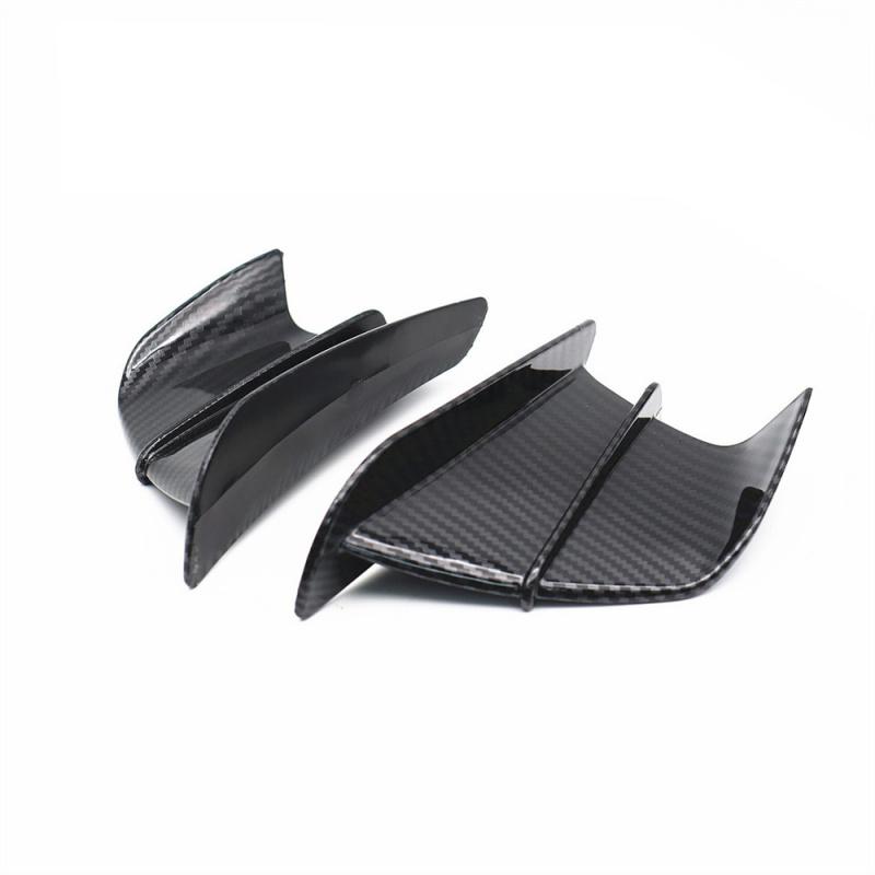 Universal motorcycle side fenders with glossy carbon coating, forged, with air deflectors
