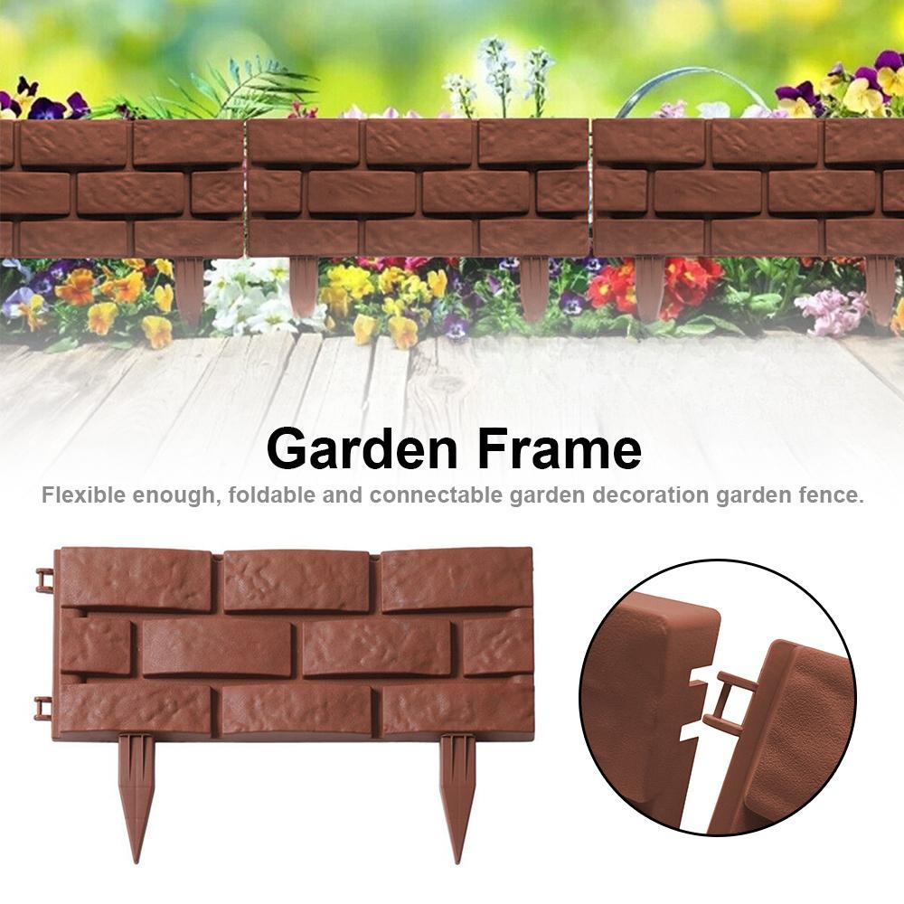 Garden Plastic Fence Edging Decorative Picket Outdoor Barrier Flower Pet Fences Outdoor Home Garden Landscape Plant Lawn Fence