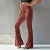New Stylish Pants for Women High Waist Slim Fit Vintage Fashion Flare Pants Elastic  Trousers